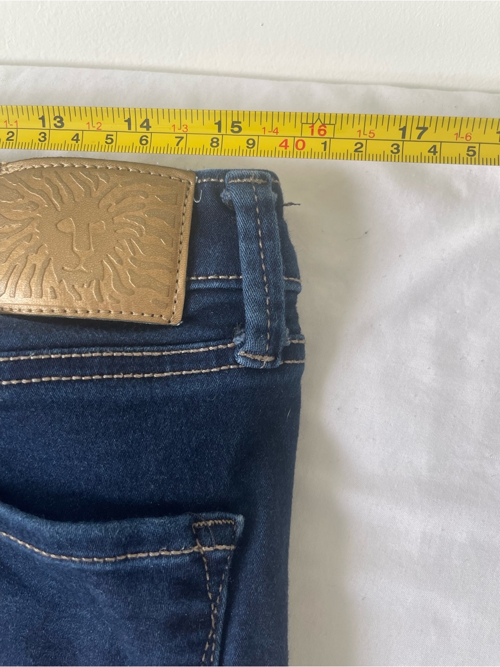 Anne Klein Women’s Jeans High Rise Skinny Ankle No Tag See Measurements. Gold Ac - Picture 7 of 10